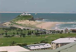 An Image of one of Newcastle's beaches near Nobbys